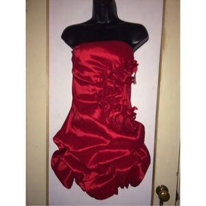 NWT Elegant Red Strapless Dress